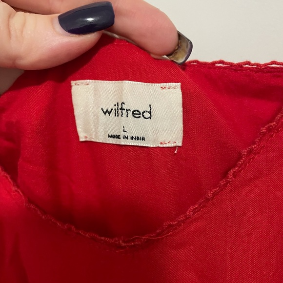 Wide leg red wilfred jumpsuit - Picture 5 of 9